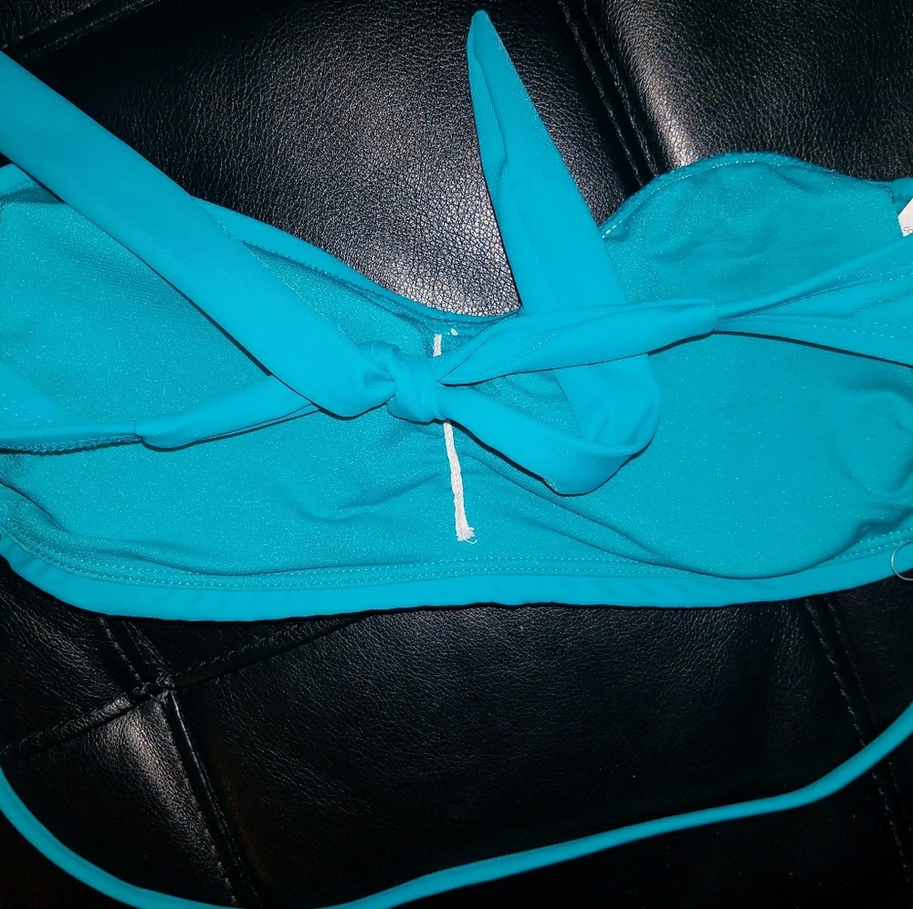 Hobie teal halter bikini top size M - Picture 2 of 2